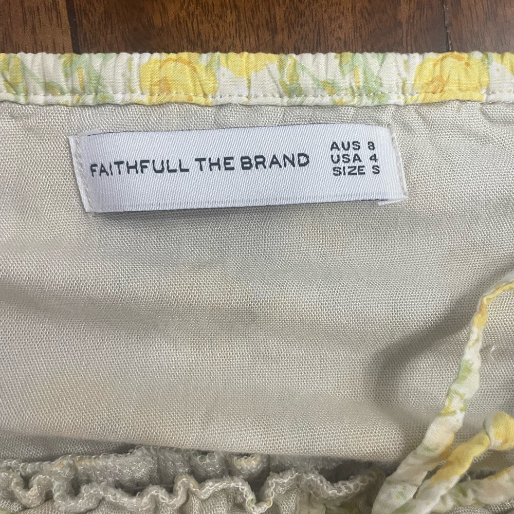 Faithful the Brand yellow floral dress - size 4